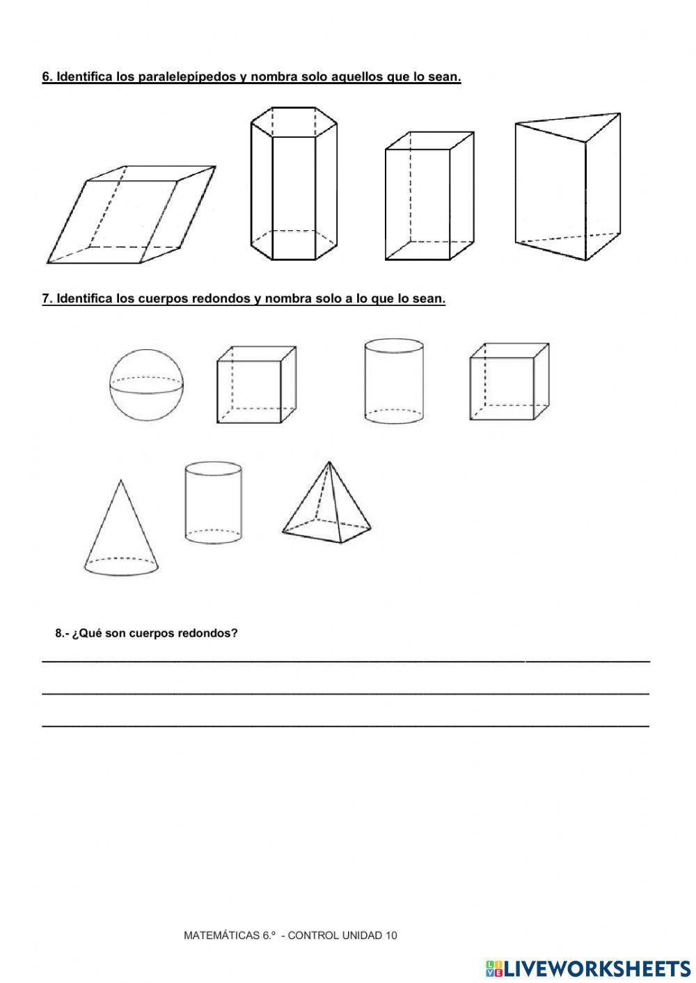 Prueba cuerpos geométricos