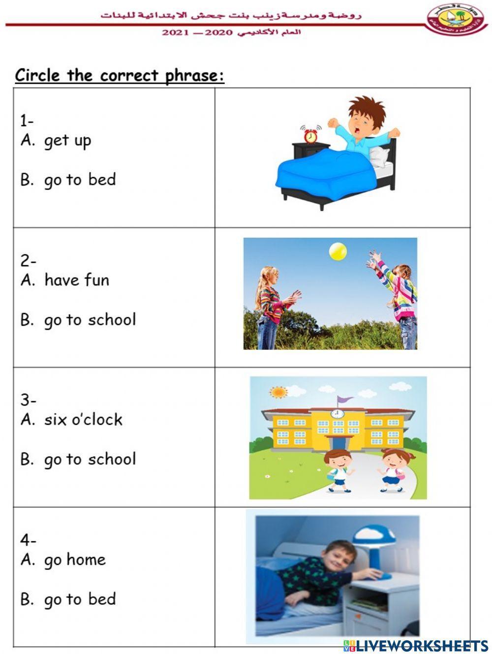 Read and choose the correct word