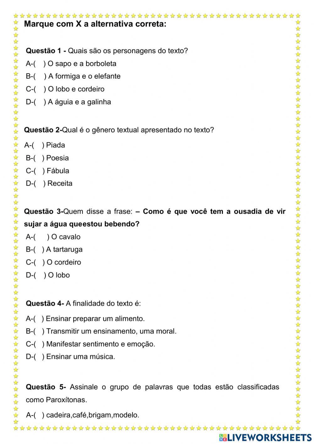 Língua Portuguesa - 4º ano professora Daniela