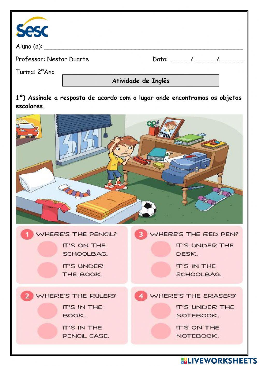 Atividade escrita e auditiva de 03-05-2021.