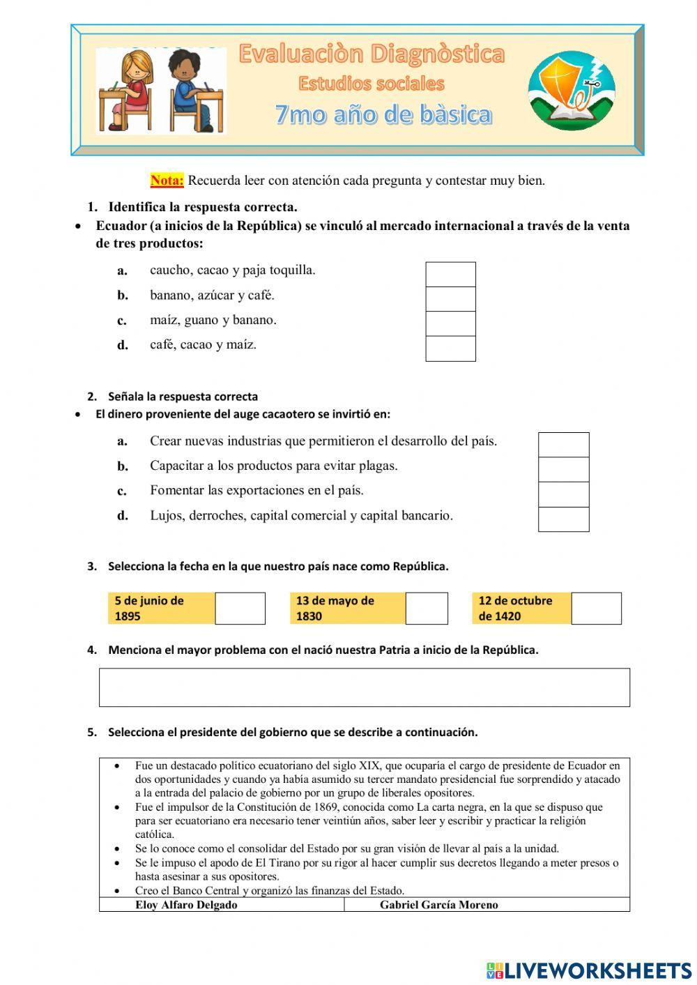Prueba de diagnóstico EESS 7MO