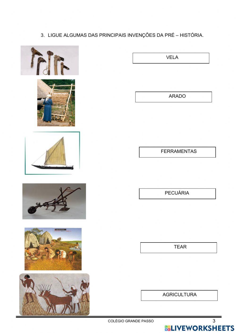 Pré - História  - Migração - invenções