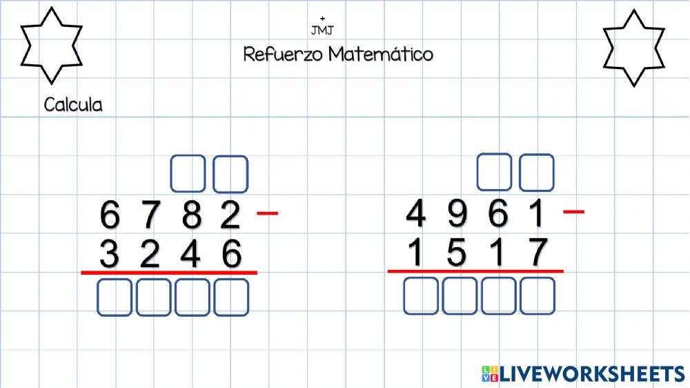 Sustracción con Canje