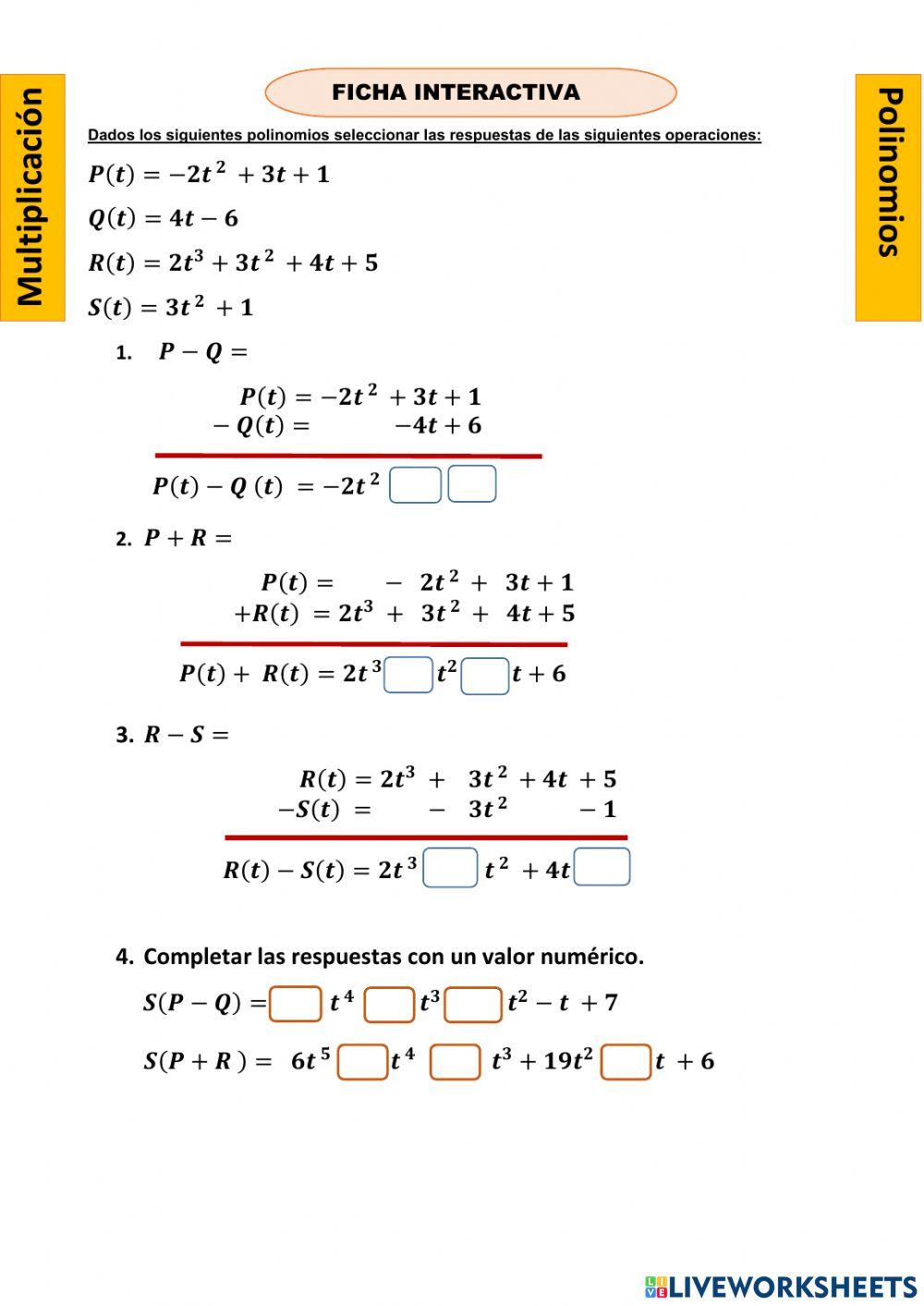 Trabajo de Matemática Primero