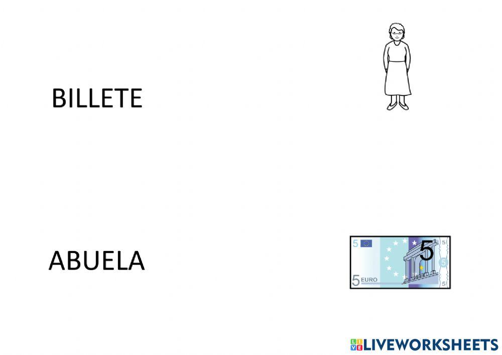 Lectura de trisílabas con B