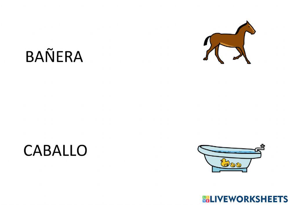 Lectura de trisílabas con B