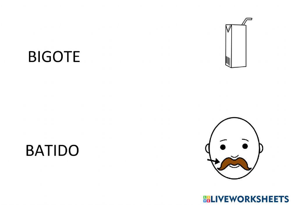 Lectura de trisílabas con B