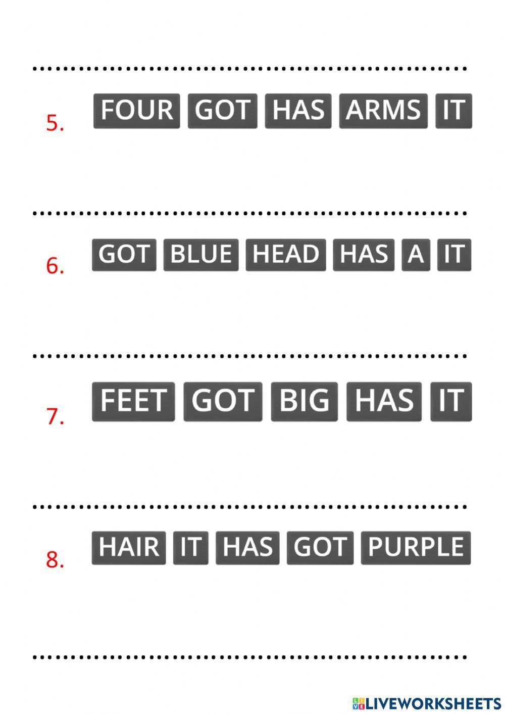 Describing a monster (Chit Chat 1 Unit 7 extra practice)
