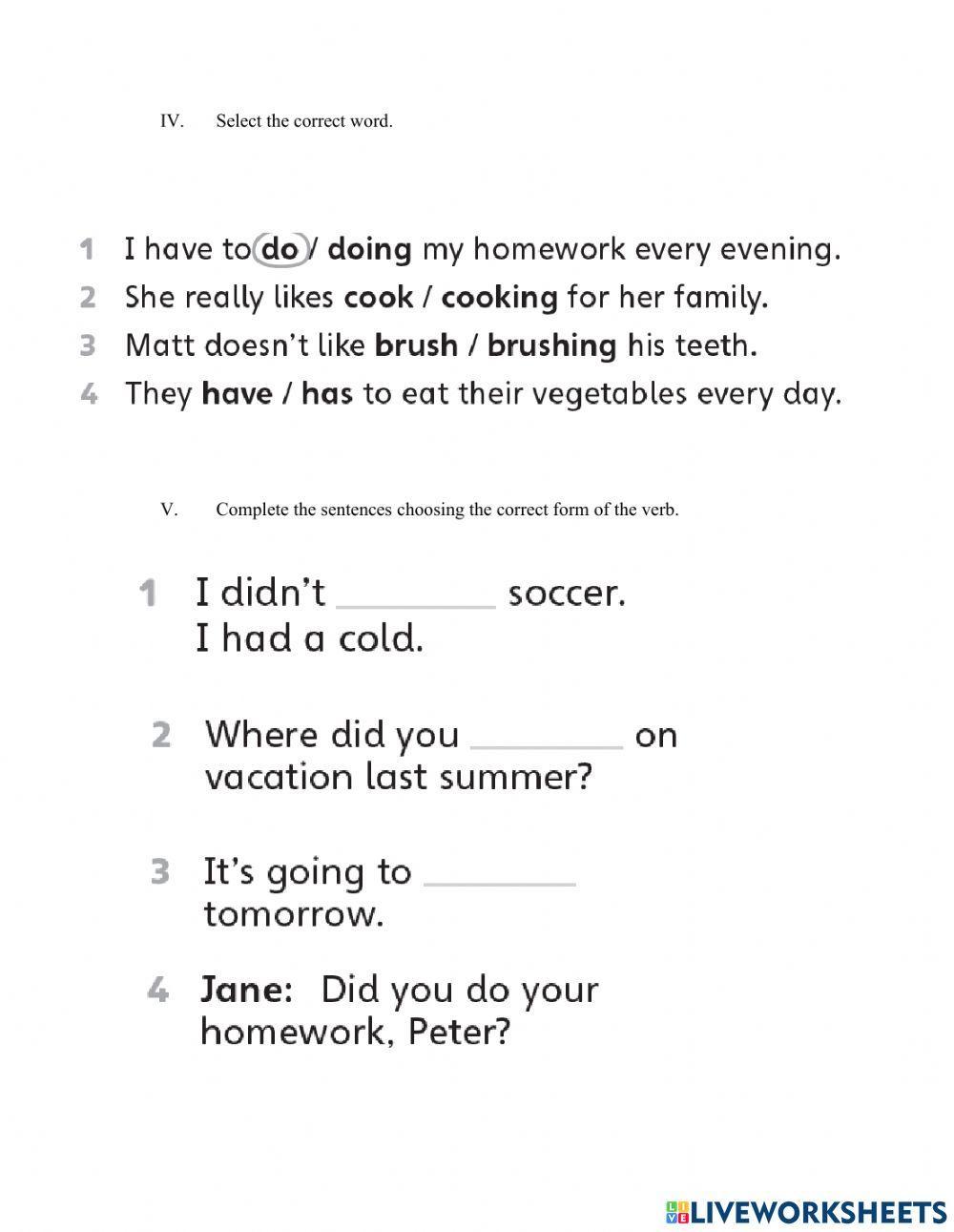 Diagnostic test 5th grade
