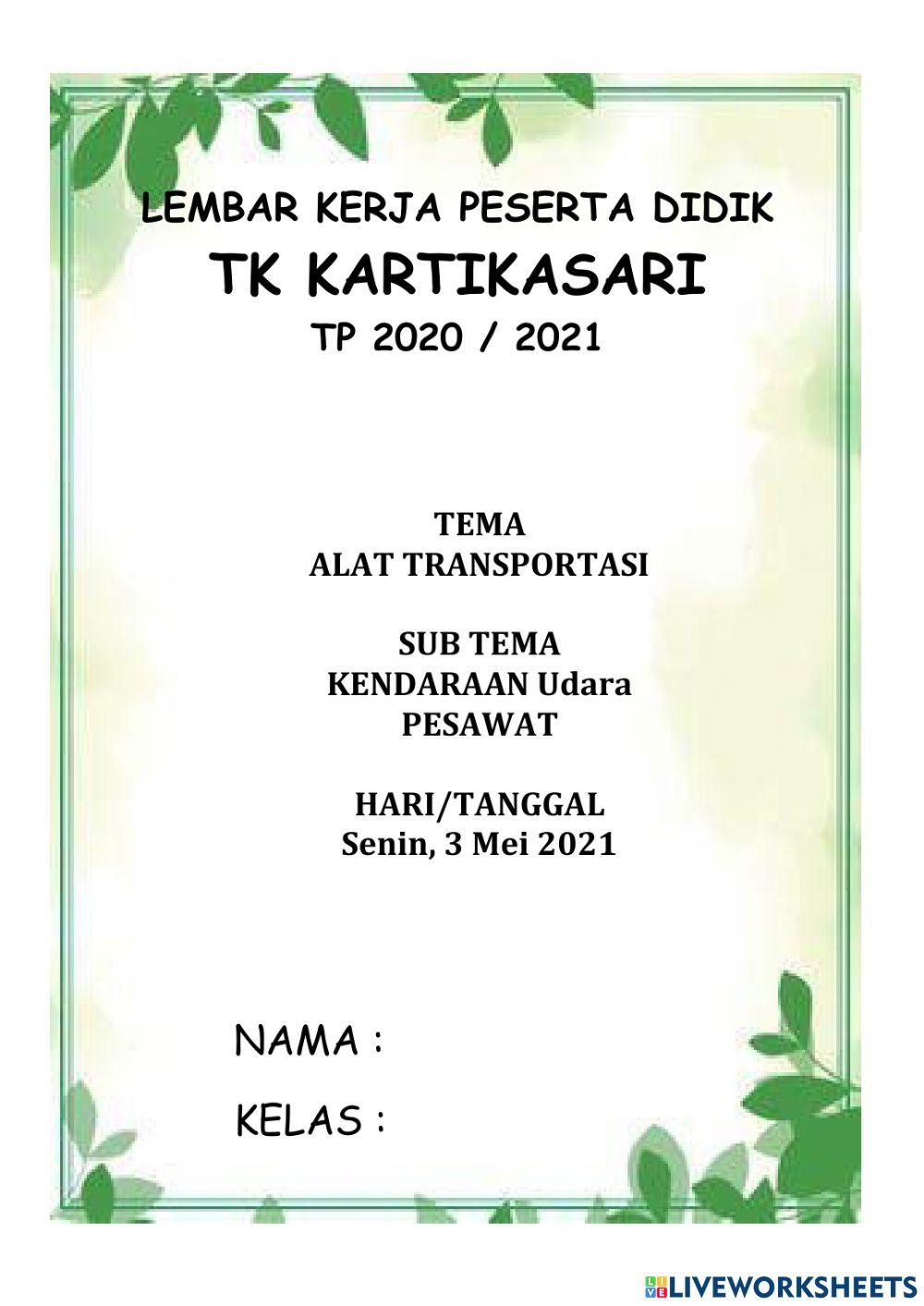 Tema alat transportasi UDARA