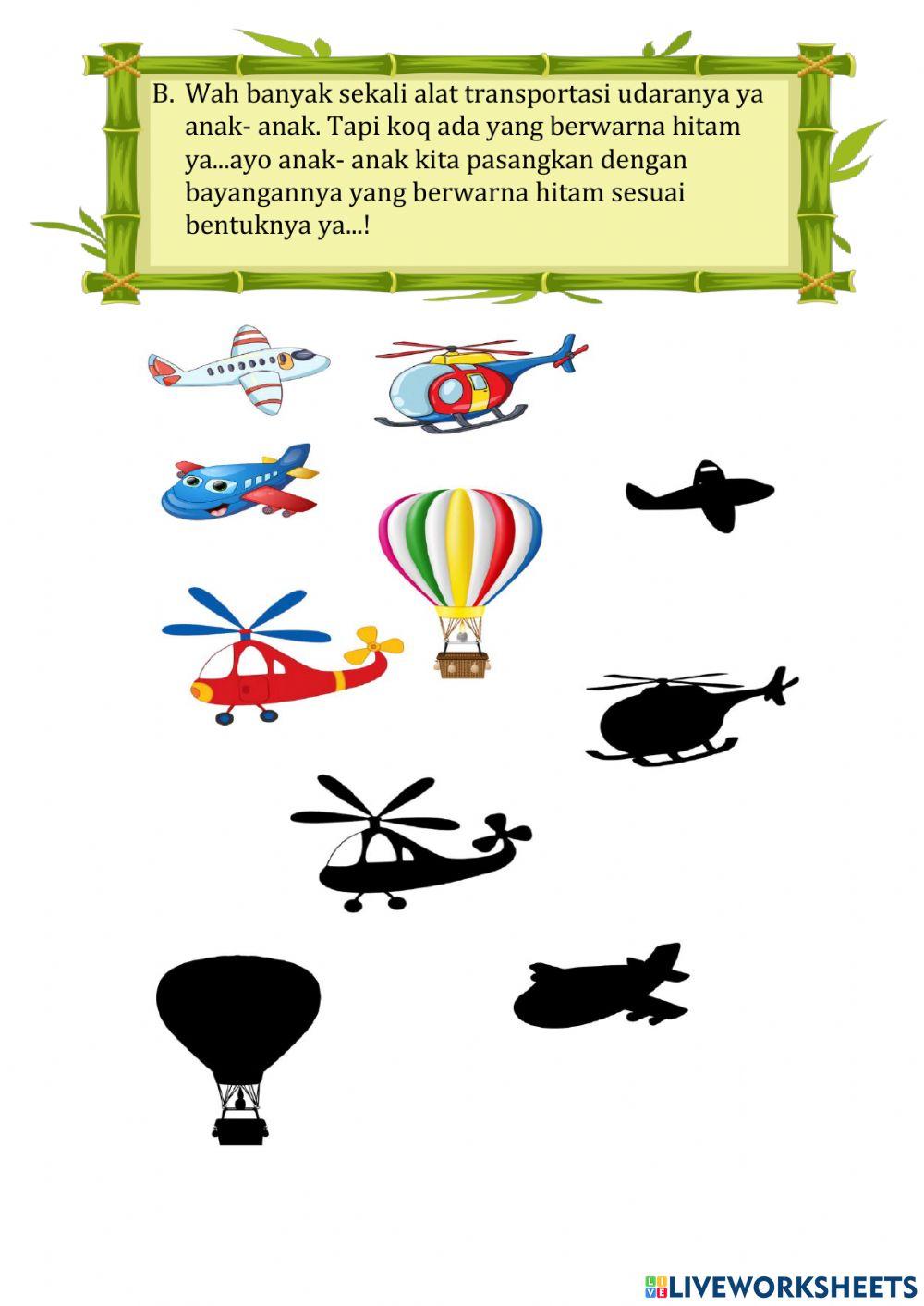 Tema alat transportasi UDARA