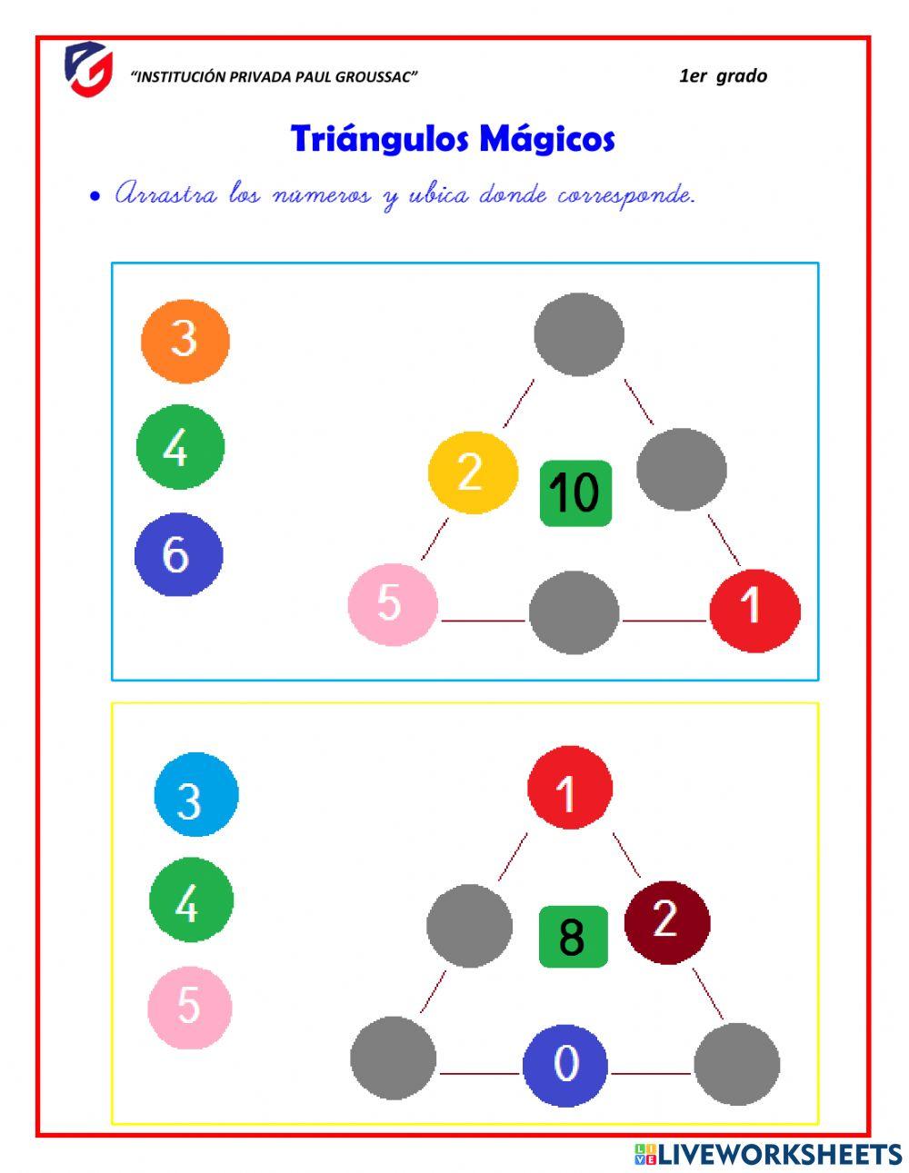 Triángulos mágicos