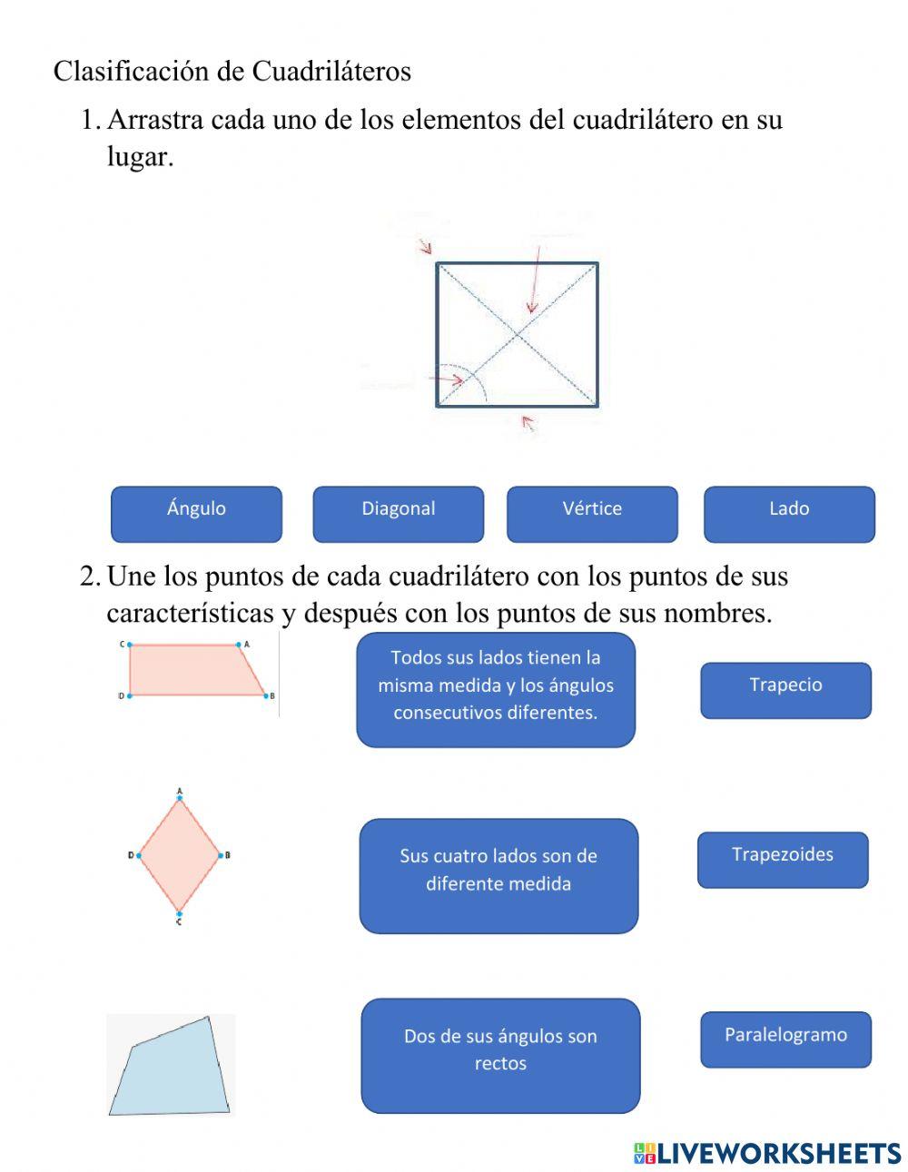 Clasificación de cuadriláteros - 7-01