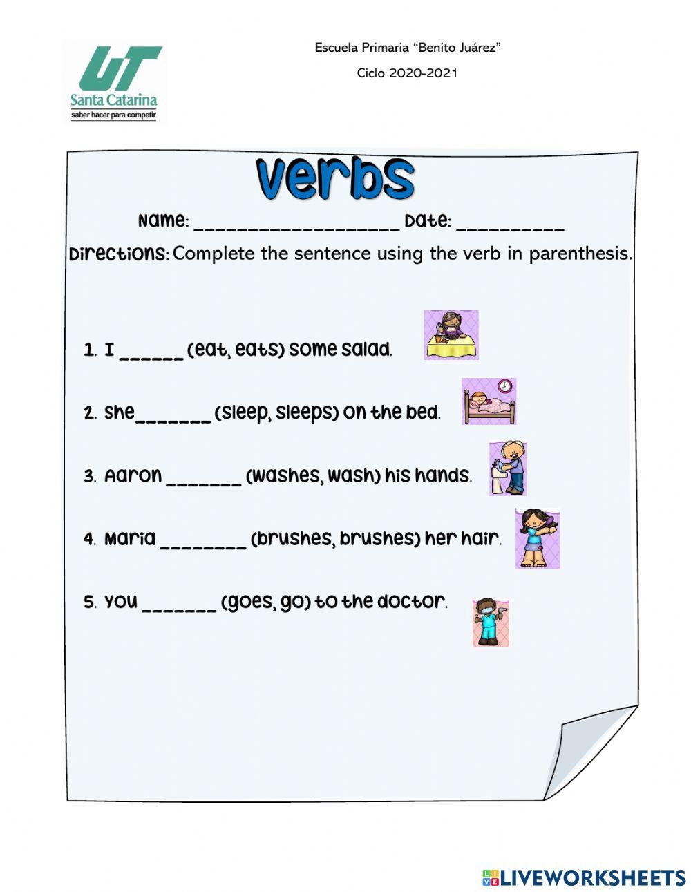 Verbs in simple present