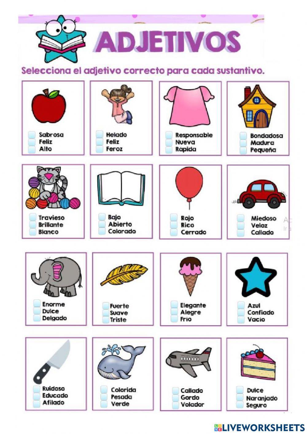 Sinónimos, sustantivos, adjetivos y verbos