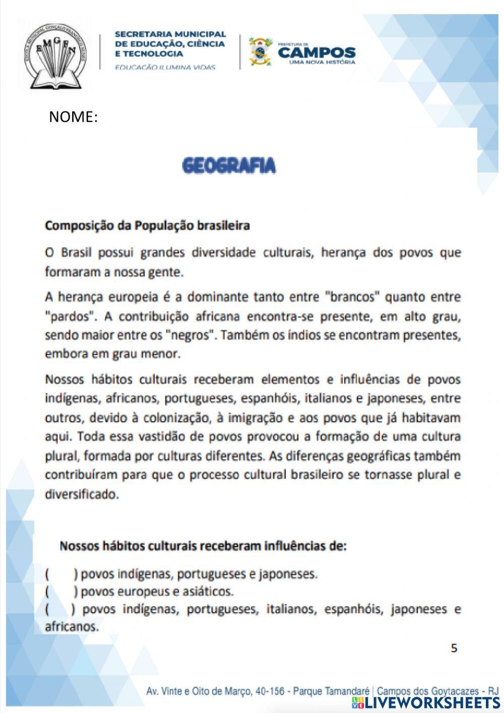 Herança cultural brasileira