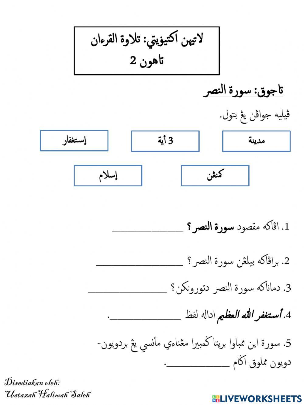 Aktiviti Surah An-Nasr