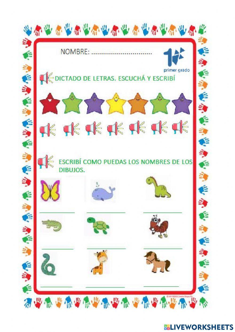 Dictado y escritura libre