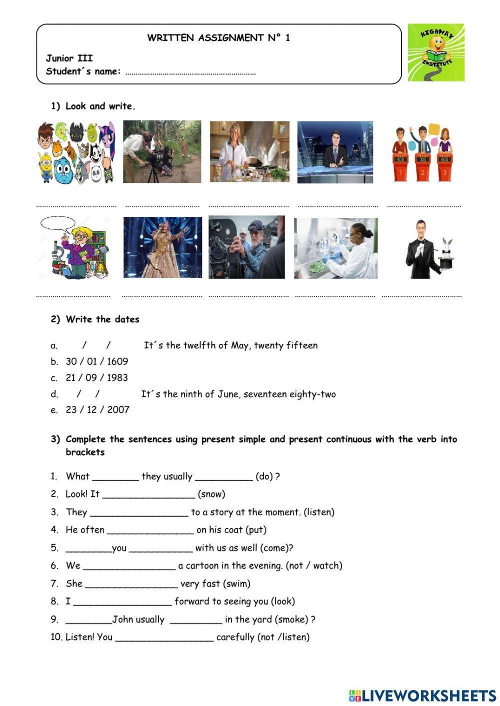 Dates and simple past