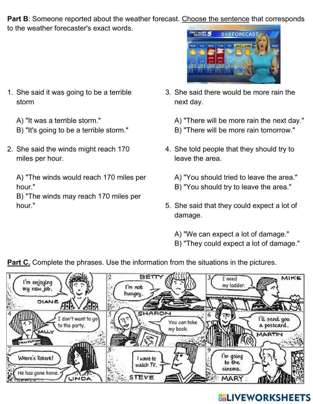 Reported Speech (Statements)