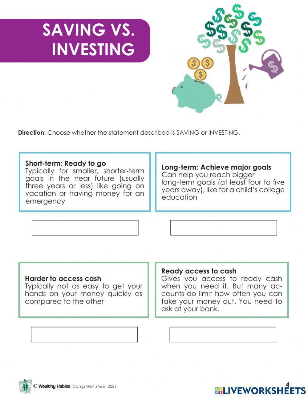 Wealthy Habits Saving vs Investing CWS