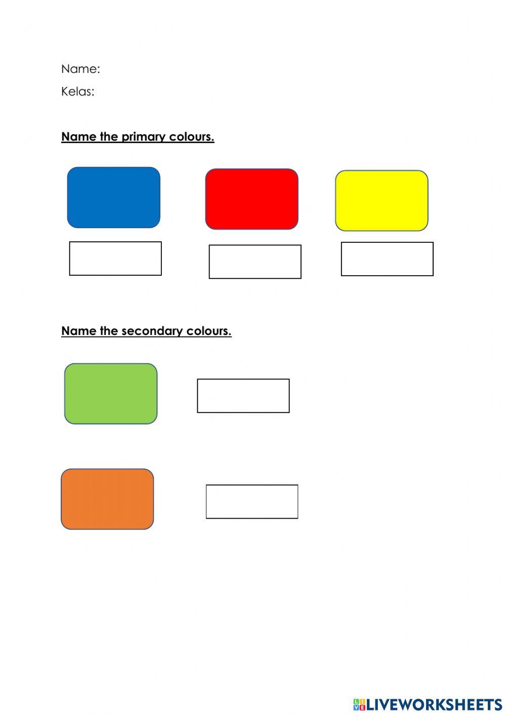 Primary & Secondary Colours