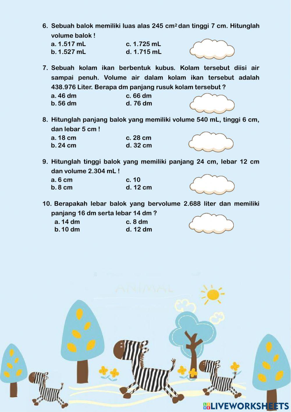 Latihan Volume Balok & Kubus