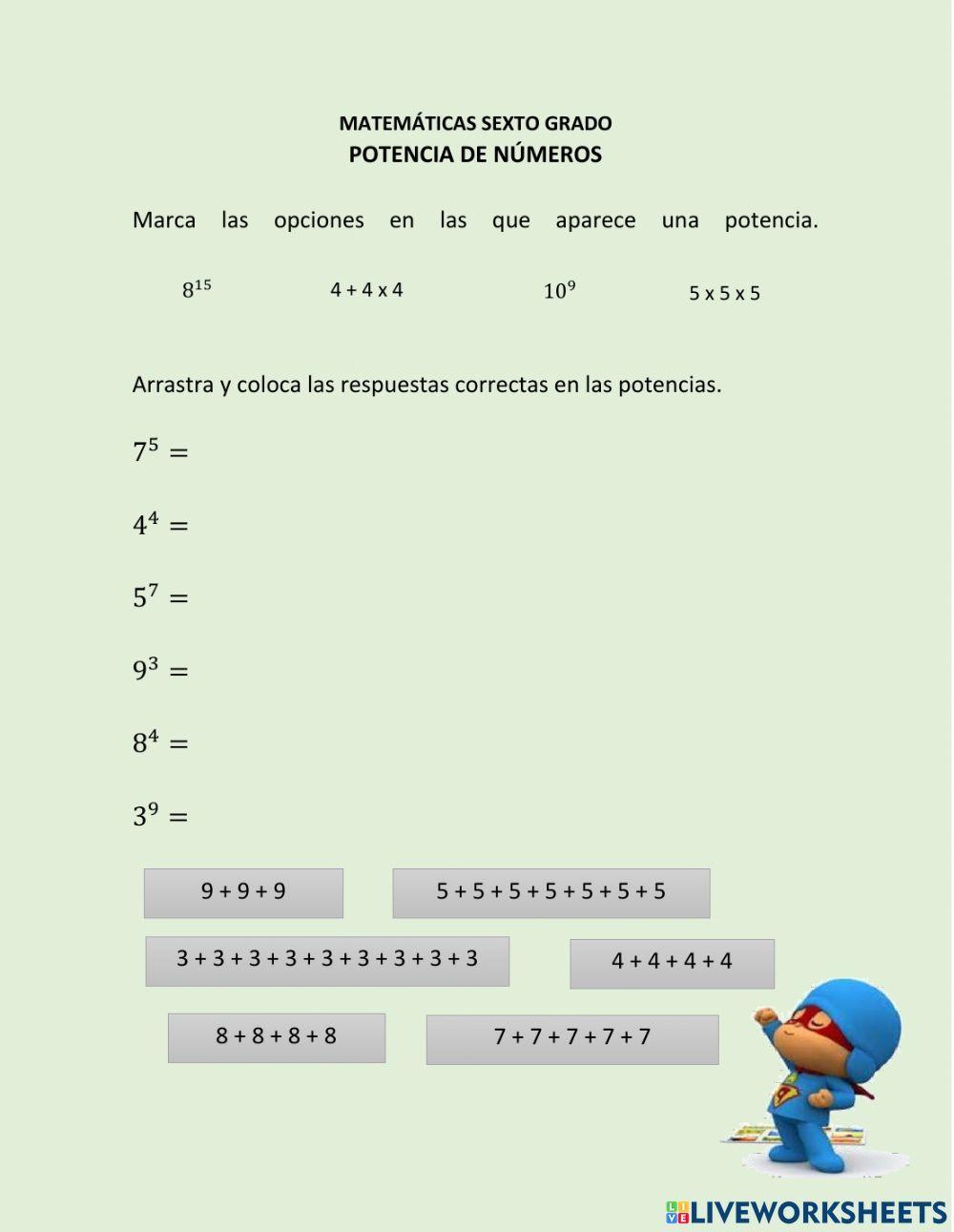 Potencia de números