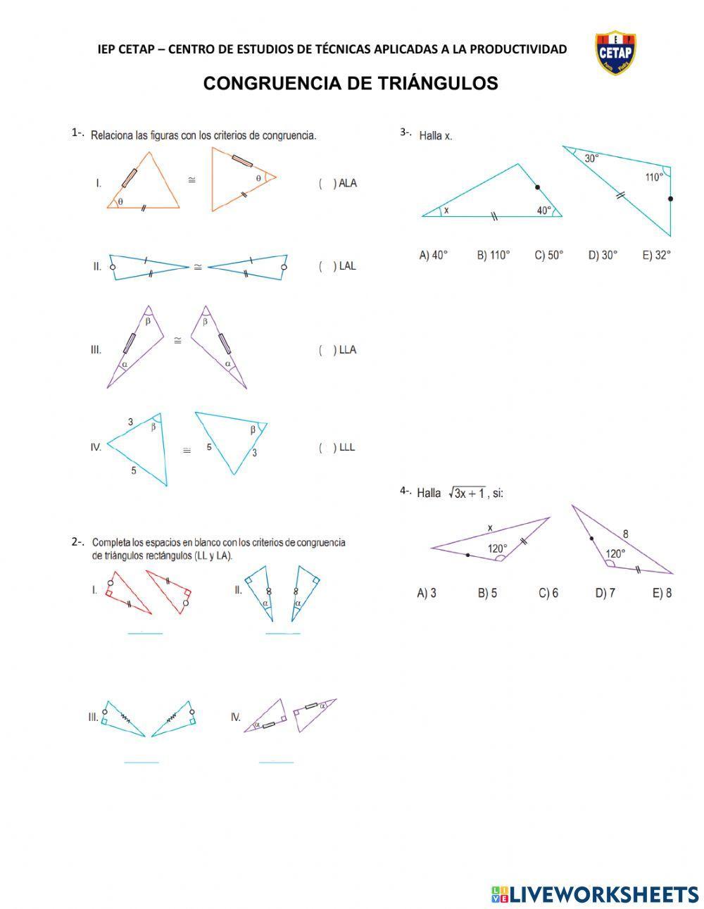 Congruencia de triángulos