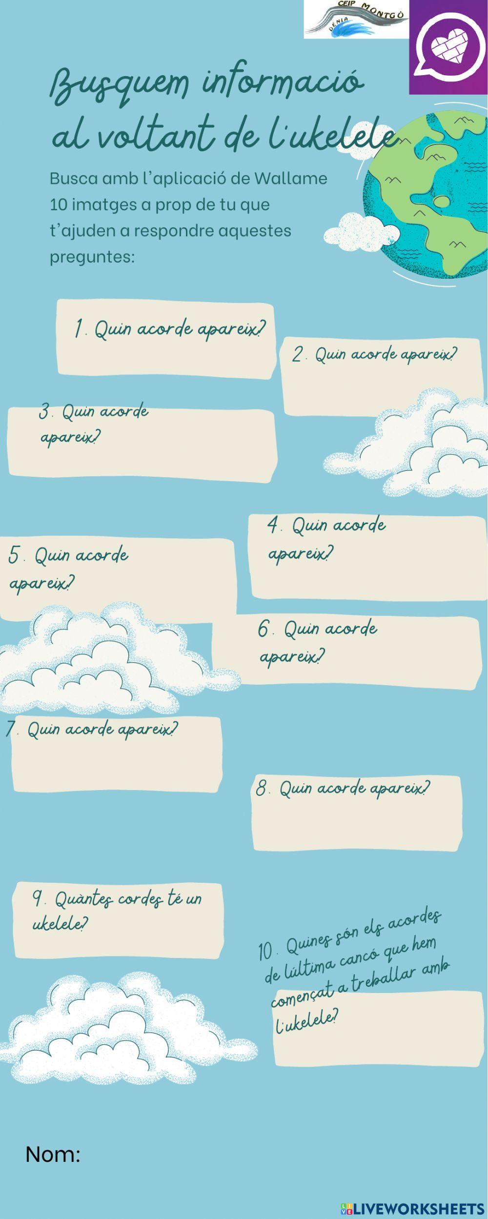 Wallame: Busquem acordes Ukelele