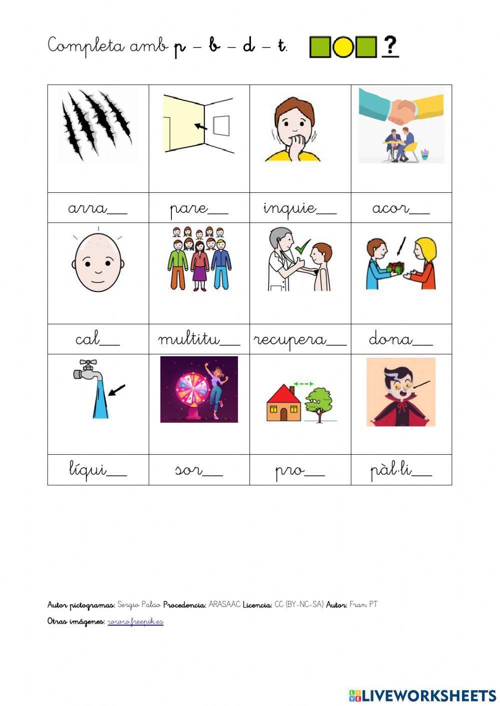 Paraules acabades en p-b-d-t.