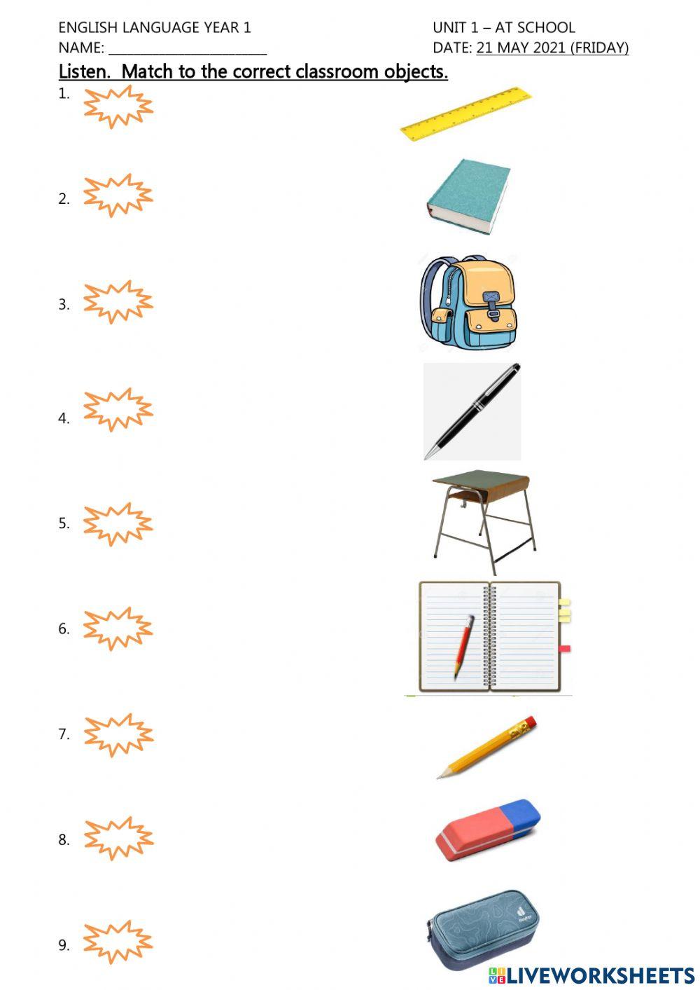 Classroom objects