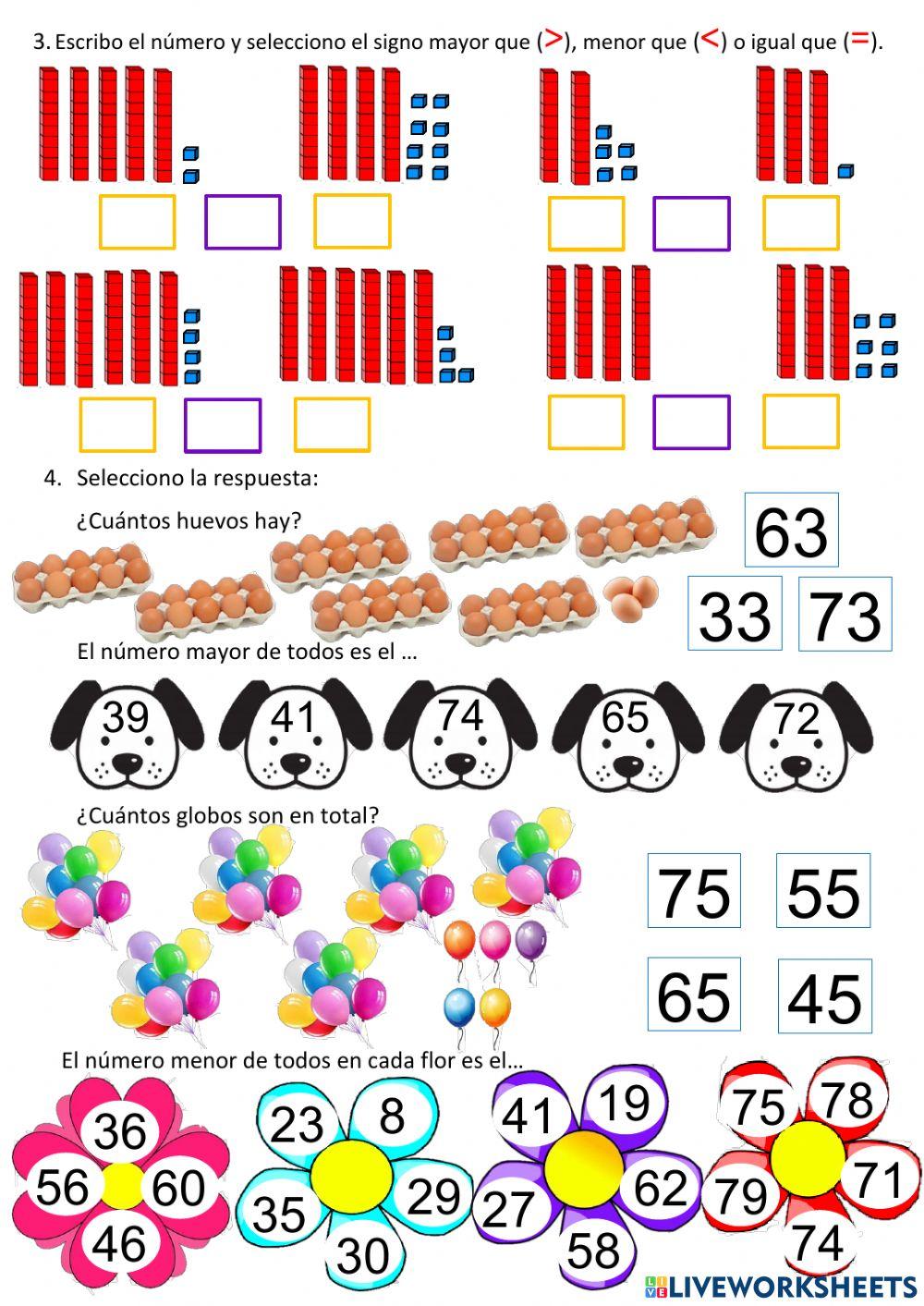 Números del 0 al 79