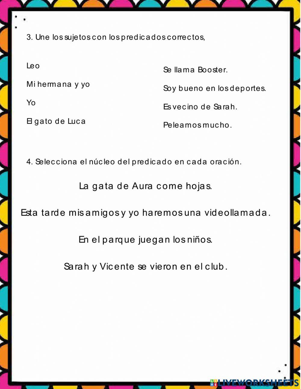 Partes de la oración