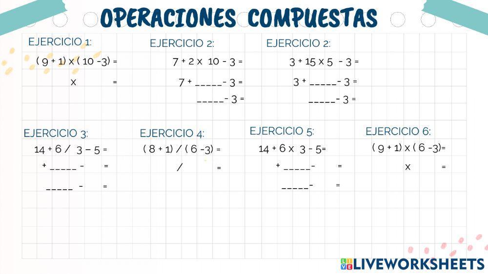 Operciones combinadas