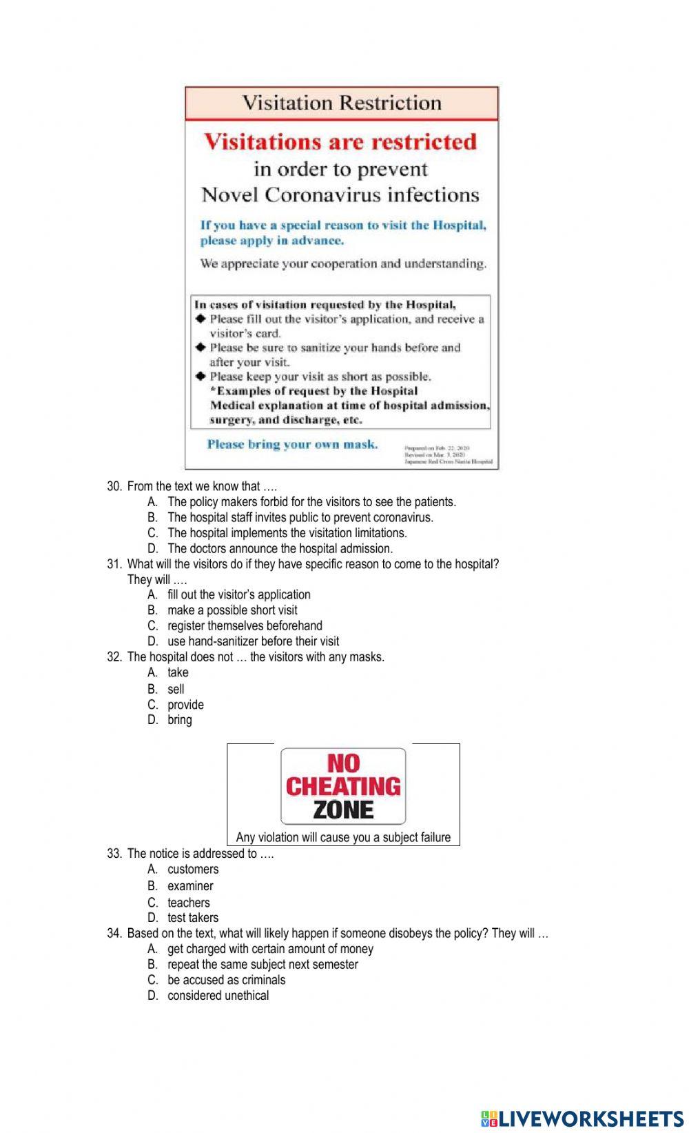 Latihan Soal PAT Inggris kelas 8 2021 (25-34)