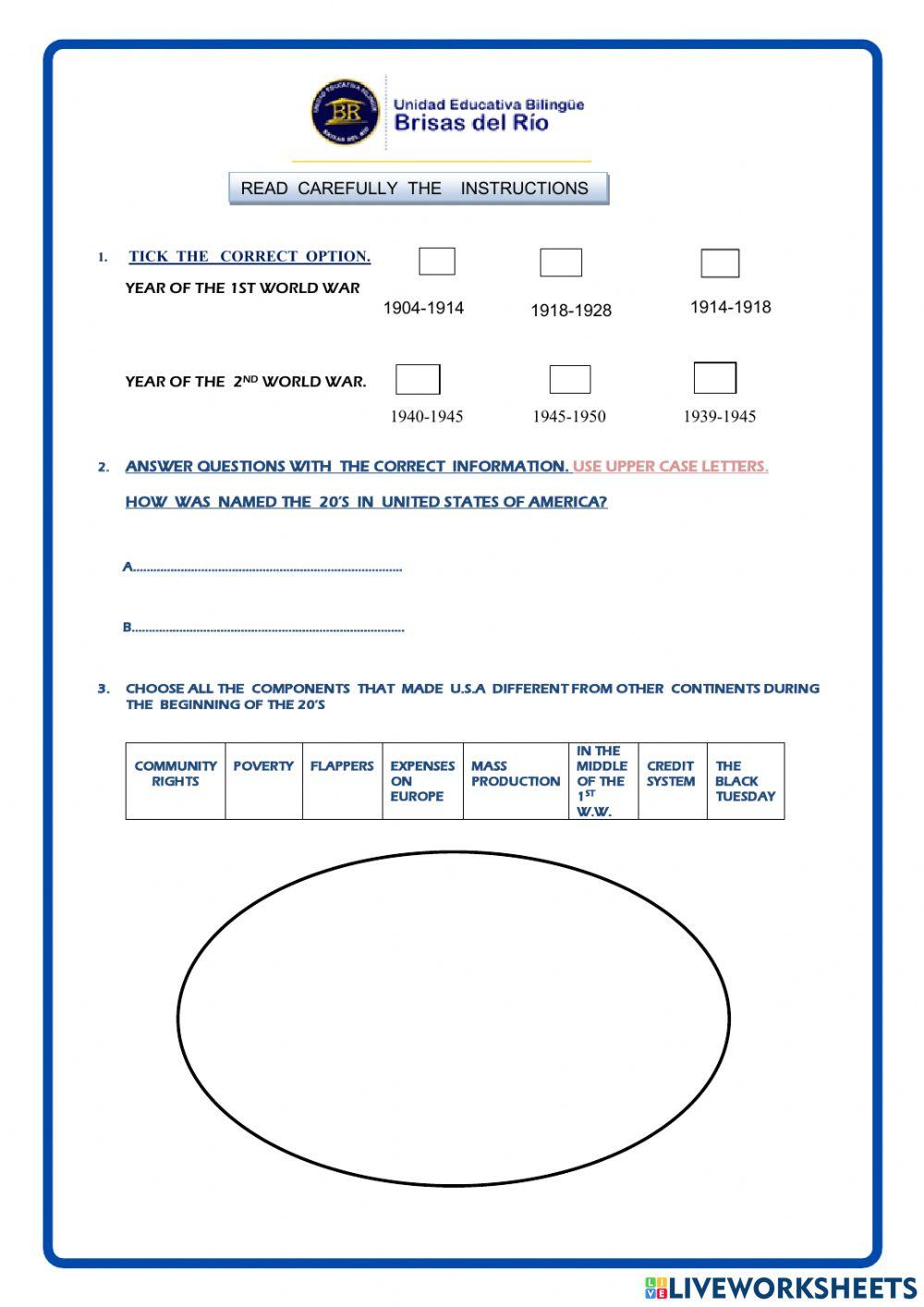 The  20's in america