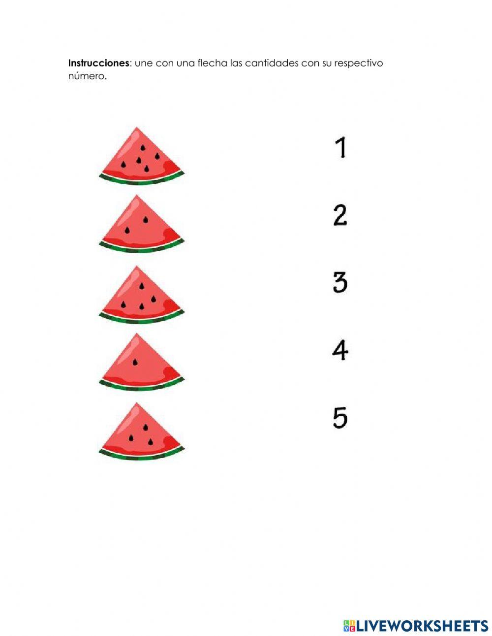 Correspondencia número con cantidad