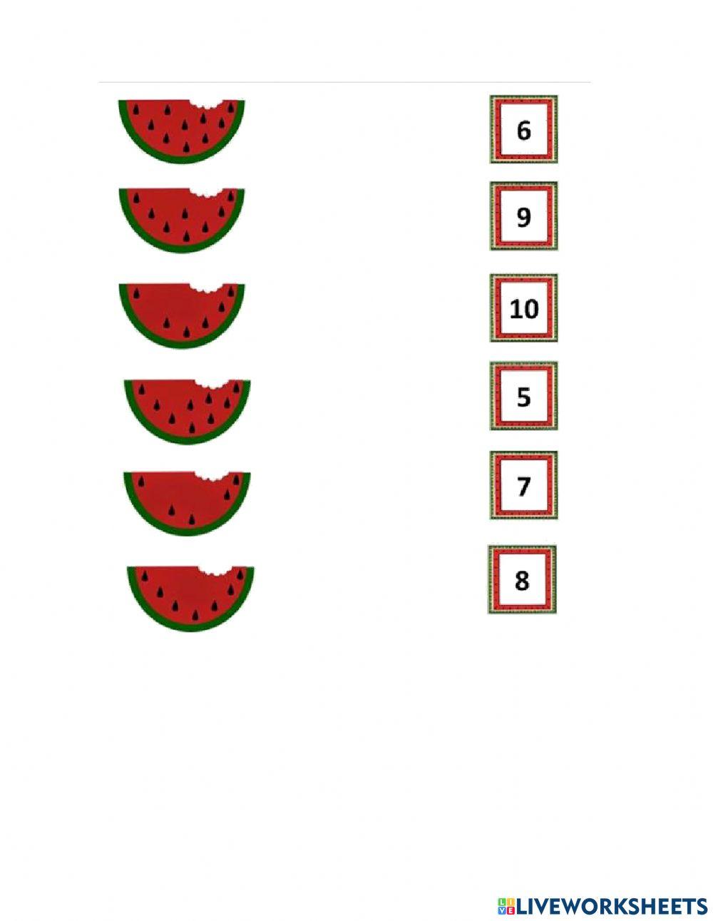 Correspondencia número con cantidad