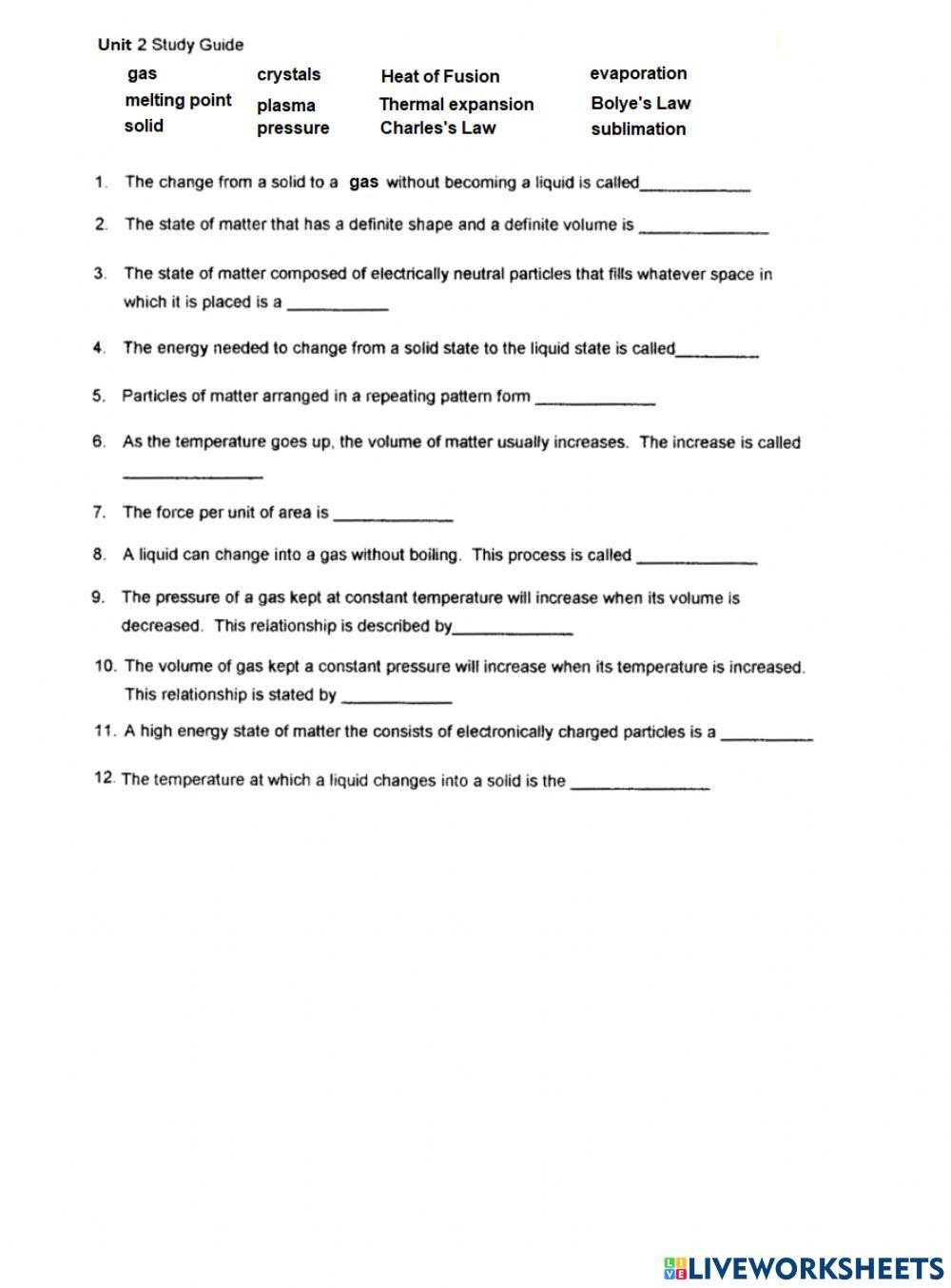 PS 02 12 Unit 2 Study guide page 1 2014 Gregory PS 02 12 Unit 2 Study guide page 1 2014 Gregory