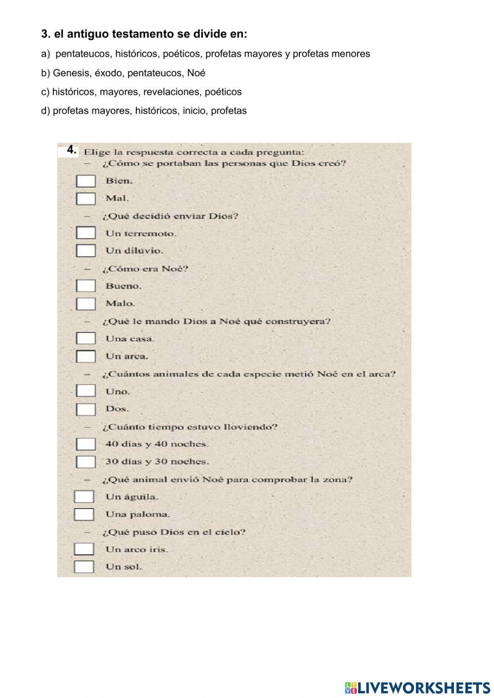 Evaluacion de religion