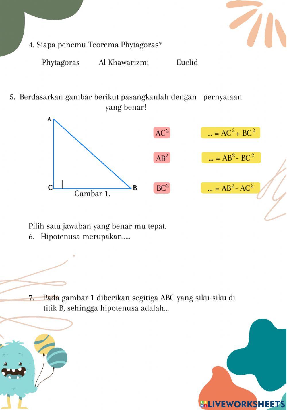 Lembar Kerja Siswa Teorema Pythagoras
