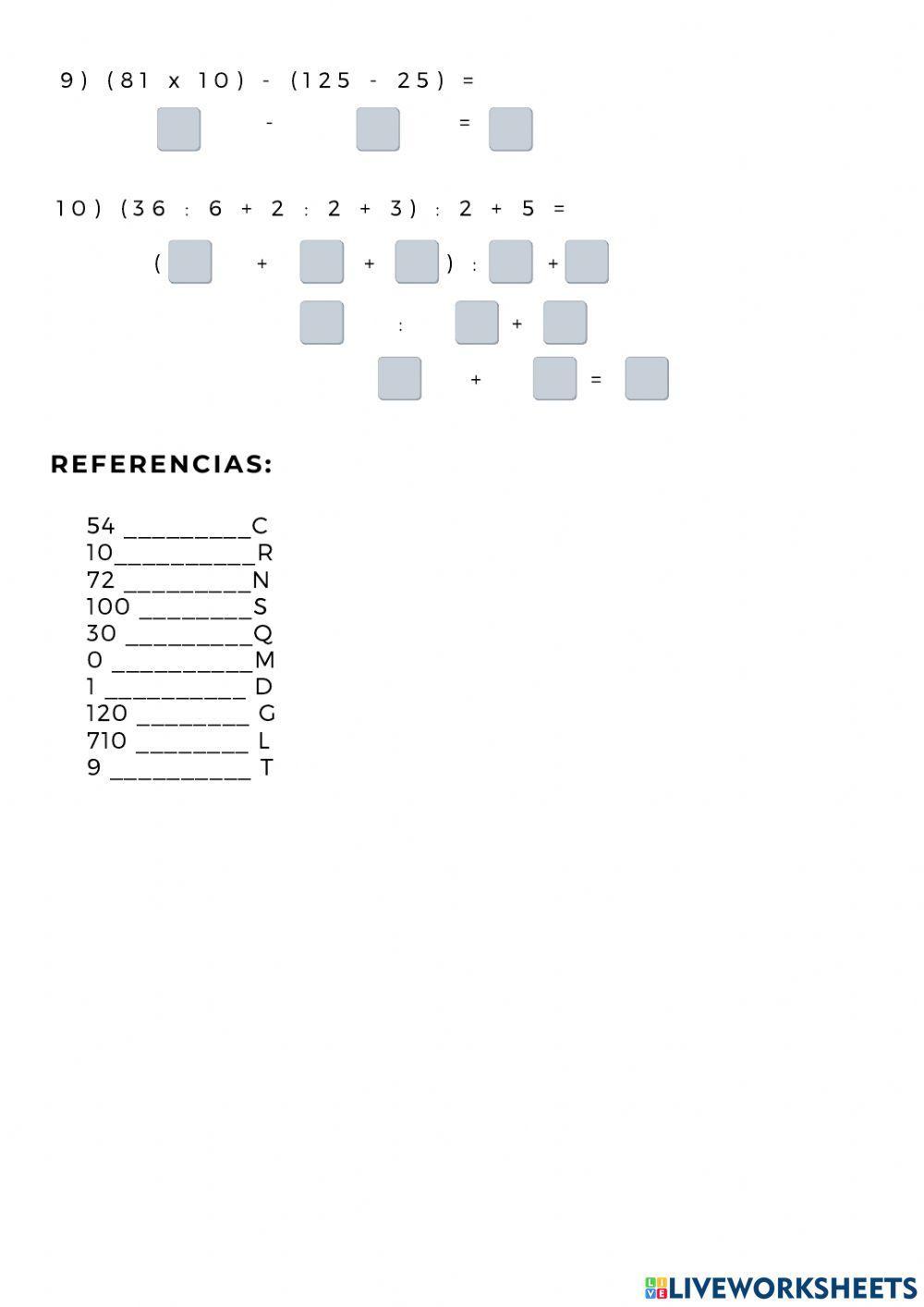 Cálculos combinados