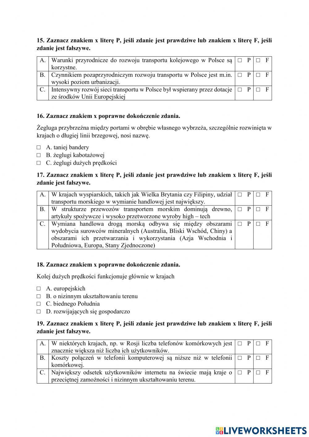 Egzamin zerowy semestr 4