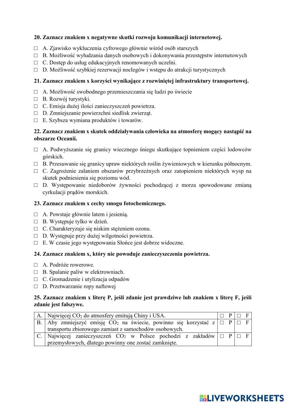 Egzamin zerowy semestr 4