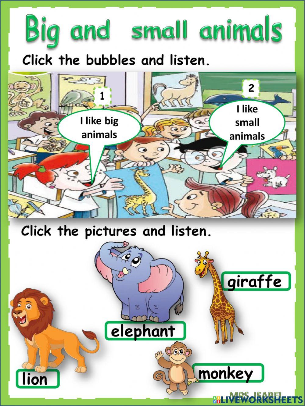 Big and Small animals