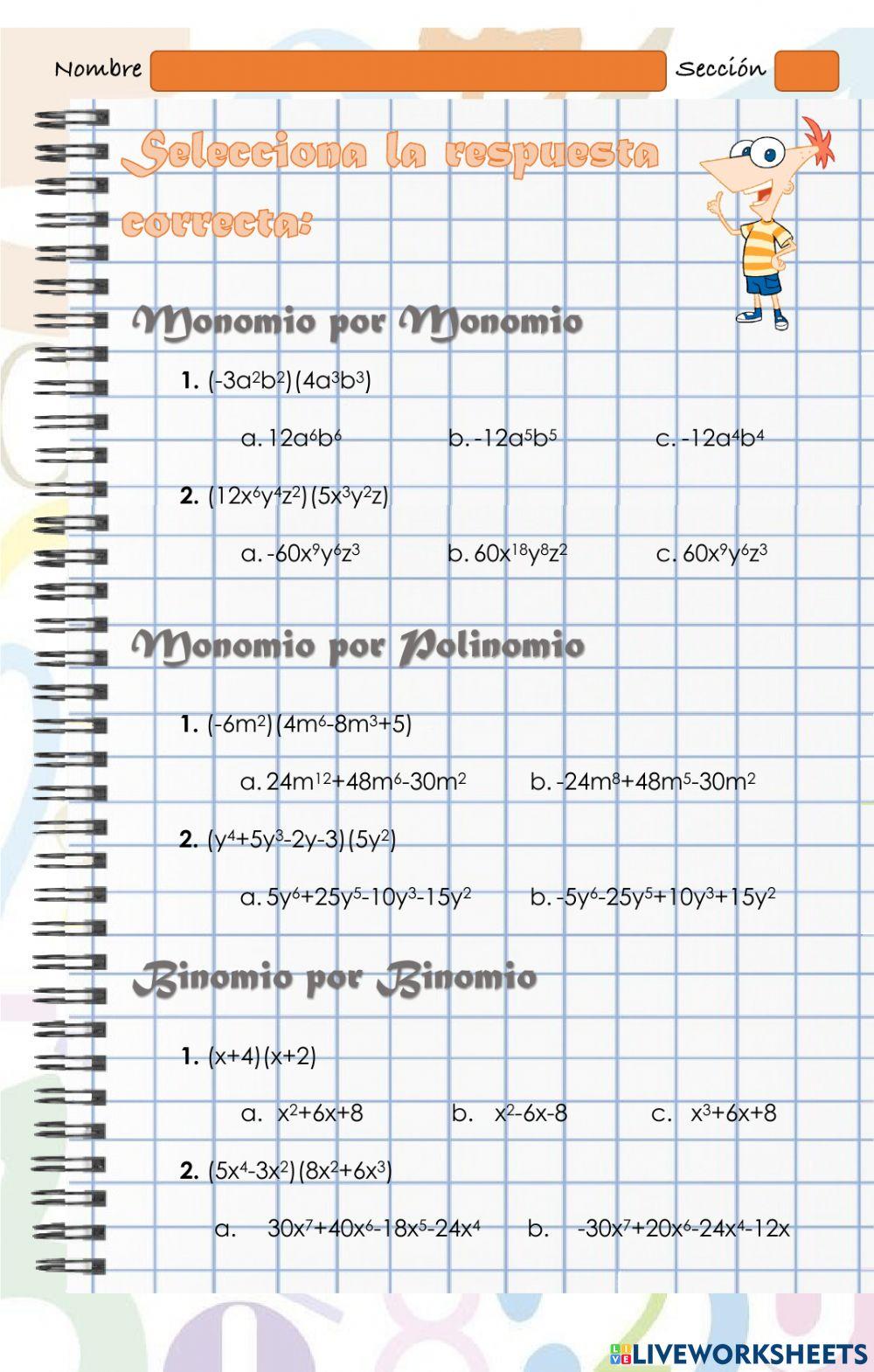 Multiplicación Algebraica