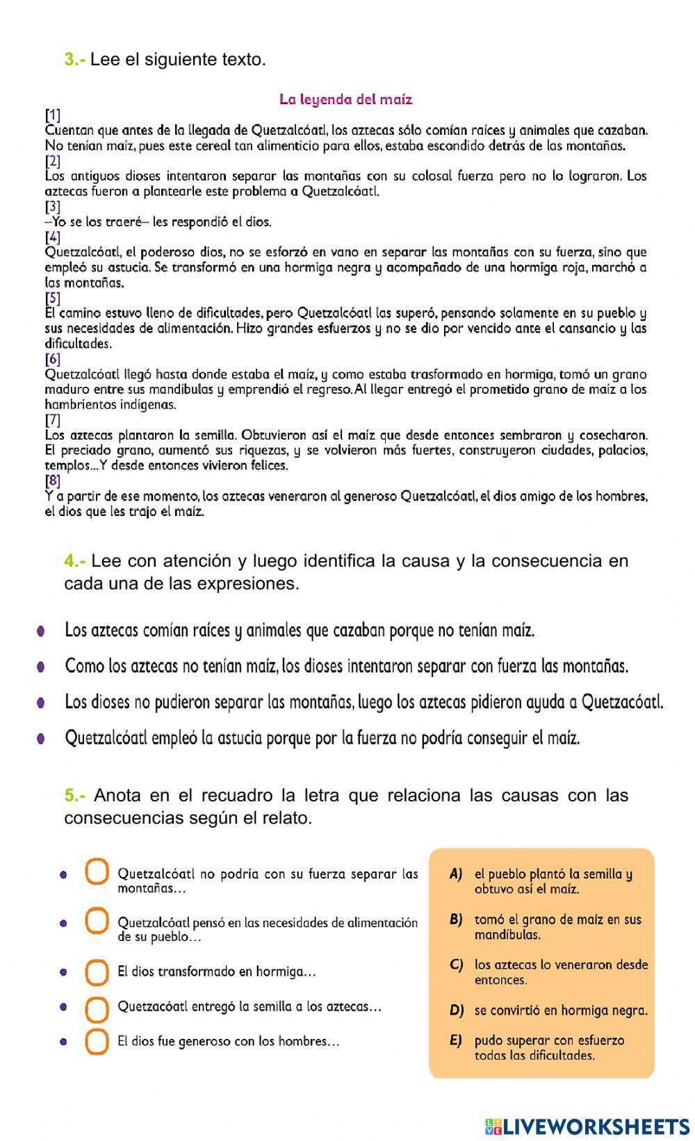 Las partes de una narración