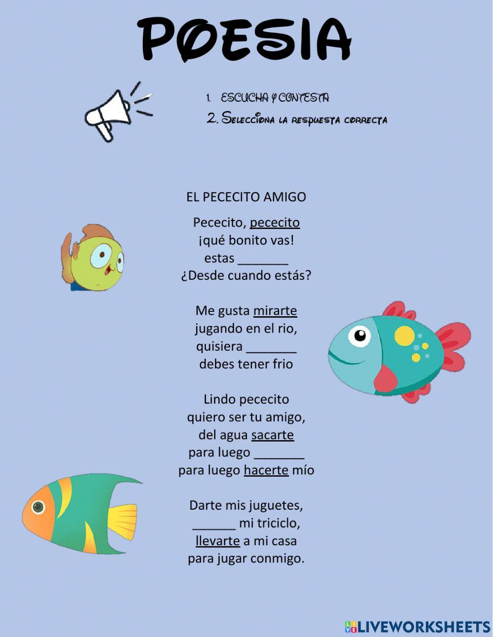 Poesía: el pececito amigo