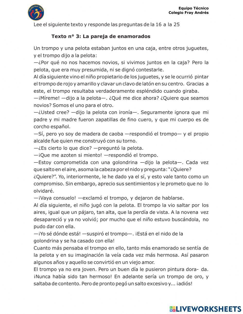 Prueba trimestral de 5º